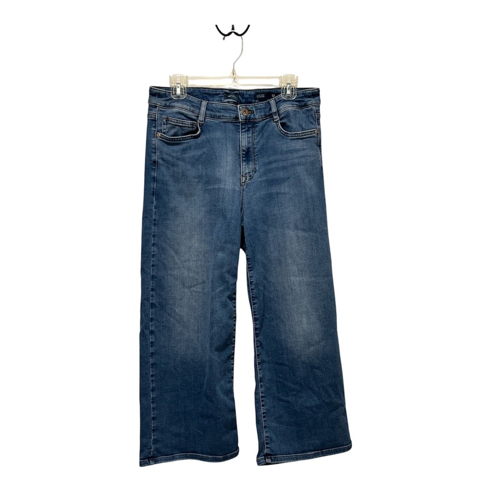 J. Jill Excellent Pre-Owned High-Rise Full-Leg Crop Jeans Women 12P Stretch